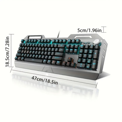 RGB Gaming Keyboard and Mouse Combo Wired USB – Backlit Ergonomic Keyboard & Mouse Set for PC Desktop Laptop Windows, Plug and Play, Universal Compatibility for Gaming & Office