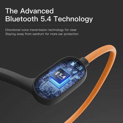 Kids Open Ear Headphones Air Conduction Wireless Bluetooth Headset Mic 20H Playtime Safe Hearing Protection Stereo Sound School Sports Outdoor Children Earphones Orange Red Green