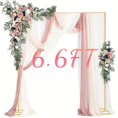 Premium Square Backdrop Support Stand | Flexible Portable Rectangular Metal Frame for Wedding Ceremony, Birthday Party, Photo Booth Background, Garden Arch & Event Decoration