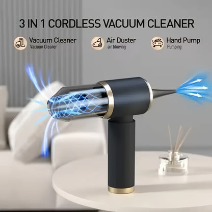 Cordless Vacuum Cleaner 6KPA Suction with Blow Air Function, Portable Handheld Car & Home Vacuum, Rechargeable Wireless Mini Vacuum with Complete Accessories for Car Interior, Dust, Keyboard
