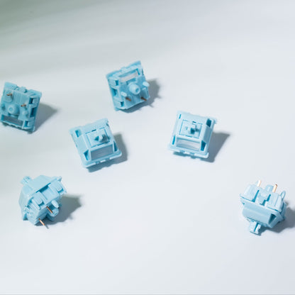 GATERON Sea Salt Smoothie Linear Keyboard Switches 45gf Full POM Pre-Lubed 5-Pin MX Compatible for Custom Mechanical Keyboard Build – Smooth Quiet Linear Switch Pack