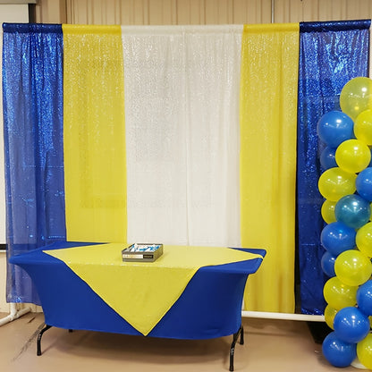 Sequin Backdrop Curtains 2FTx8FT Glitter Photography Background Panels for Party Wedding Birthday Stage Decoration Gold Yellow Shimmer Curtain Set 4 6 10 Panels Available
