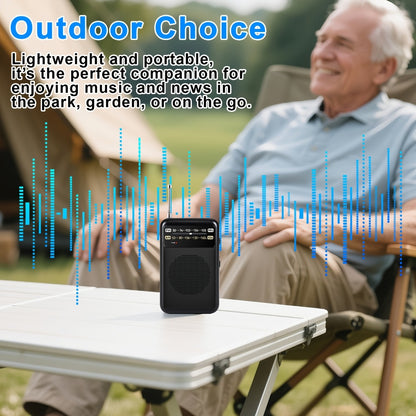 Qoosea Portable AM FM Radio with Long-Distance Reception, Handheld Transistor Radio with Crystal Clear Speaker, Battery Operated 2AA – Compact Emergency Radio for Outdoor, Camping, Travel, Home & Disaster Preparedness