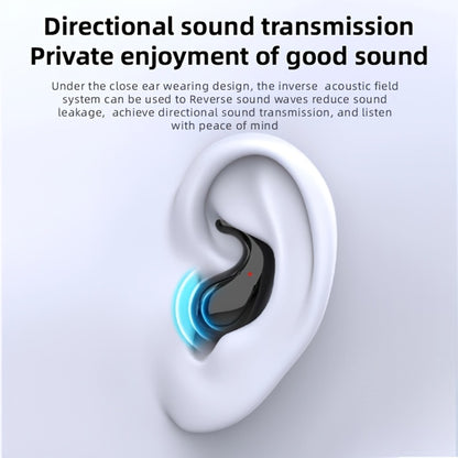 Semi-In-Ear Wireless Headphones 360-Degree Stereo Surround Sound, Black Tech Design High-Fidelity Audio, Rechargeable Lithium-Polymer Battery Type-C Charging, Long Battery Life Earphones for Music Work Travel Daily Use