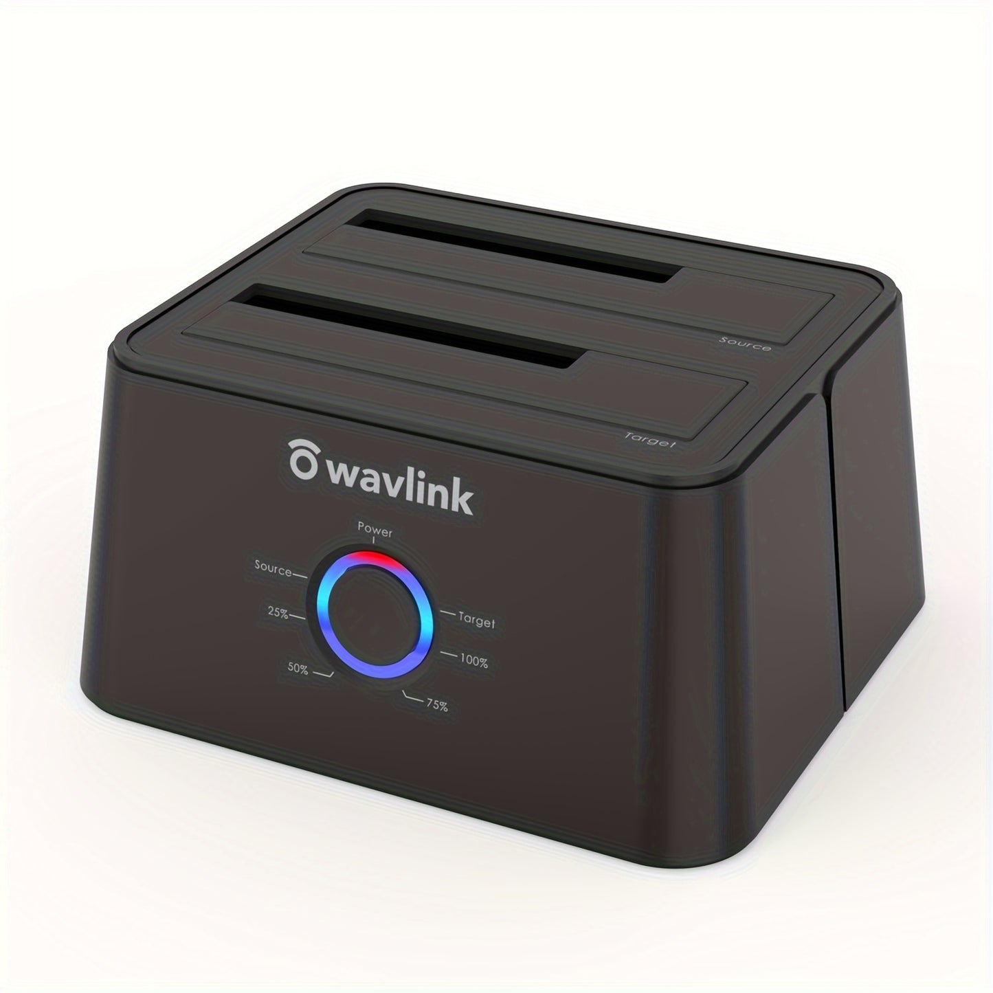 Dual Bay Hard Drive Docking Station USB 3.0 to SATA with Offline Clone Function – Wavlink Tool-Free Dock for 2.5/3.5 Inch HDD SSD, Up to 2x16TB, UASP 5Gbps, Hot Swap, USB-C Adapter Included