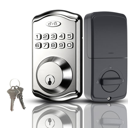 Tuya Smart Front Door Lock with Fingerprint & Keypad, Bluetooth App Control, Auto Lock, Vacation Mode & Hidden Key Backup – Digital Keyless Entry Electronic Lock for Home Apartment Office