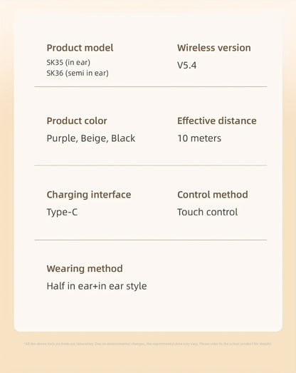 Sleep Mini Earbuds 2 Pairs Wireless Bluetooth In-Ear Headphones Long Battery Life HD Calling 3 Colors Sport Use Single Compartment Case All Seasons