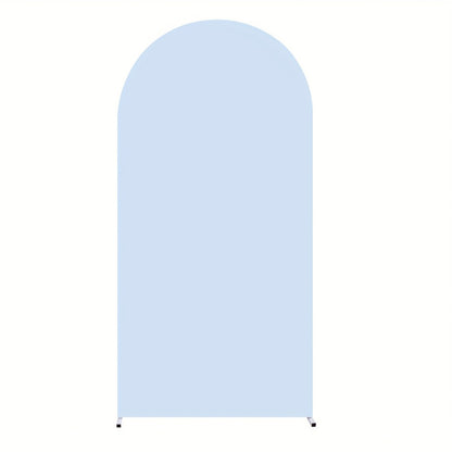 Wedding Arch Cover 6ft Polyester Fitted Round Top Backdrop Cover, Wrinkle-Free Machine Washable, for Wedding Ceremony Birthday Party Gender Reveal Banquet Decoration, 9 Colors Available