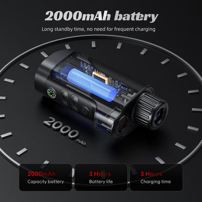 Night Vision Monocular 1080P HD 5W IR 2600FT Range 10X Digital Zoom 2-Inch Screen Handheld Night Vision Scope for Hunting Camping Wildlife Observation Home Security Gift for Men