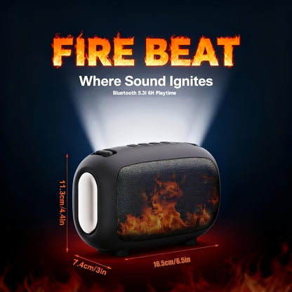 LED Light Bluetooth 5.3 Speaker with TWS Pairing – 1800mAh All-Day Playtime, Bass Boost, AUX & TF Card Input, Small Portable Wireless Speaker for Outdoor, Gift Idea