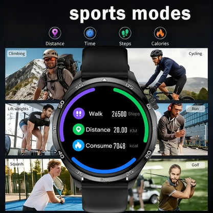 Unisex Smart Watch with Wireless Calling & Remote Camera Control, Fitness Tracker Multiple Sports Modes, Heart Rate Sleep Step Counter, USB Charging Silicone Strap, Compatible with iPhone & Android – Gift Smart Watch for Men Women