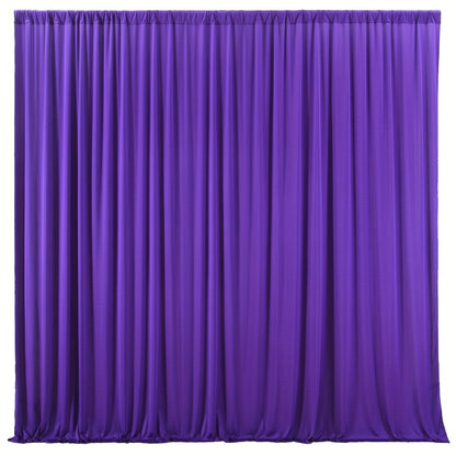 10x10Ft Polyester Photography Backdrop 2-Pack – Photo Booth Background Curtain for Party, Birthday, Wedding, Holiday, Stage & Exhibition Decoration, Wrinkle-Free, Machine Washable, Easy Pole Install