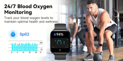 Fitness Tracker Smartwatch with Alexa Built-in FAWEIO 1.95" Large Display, Wireless Calling, 100+ Sport Modes, Pedometer Heart Rate Sleep Blood Oxygen, Compatible with iPhone & Android – Smart Watch for Men Women 11 Colors