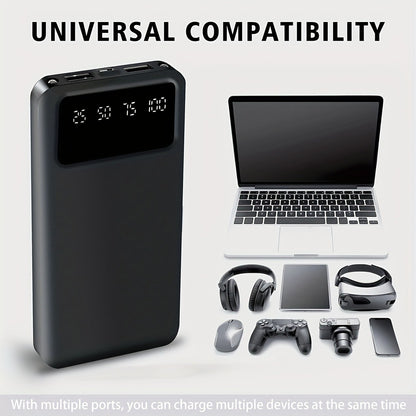 20000mAh Power Bank Portable Charger Fast Charging Dual USB Output Type-C Input LED Display Compatible with iPhone Android Samsung – Slim Travel Battery Pack