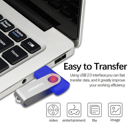 Rotary USB Flash Drive 5 Pack 5 Colors USB 2.0 Thumb Drive Memory Stick 4GB 8GB 16GB 32GB 64GB – Swivel Pen Drive Jump Drive Zip Drive for PC Laptop Mac Computer School Office
