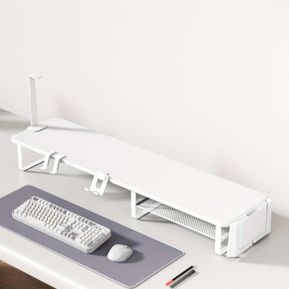 Monitor Stand Organizer with Headset Holder Phone Stand & Game Controller Holder, Versatile Desktop Riser for Computer Monitor Laptop, Gaming & Home Office Desk Organizer