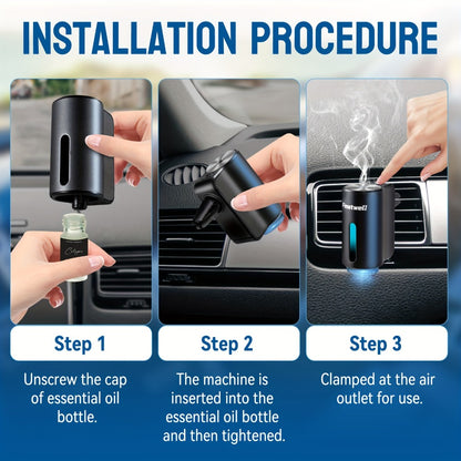 Car Air Freshener Essential Oil Diffuser Waterless & Heatless – Natural Botanical Vent Clip | 3×0.34oz Lasts 45 Days | Adjustable Scent Concentration | Cars SUVs Trucks | Auto Interior Gift