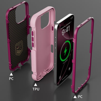 3-Layer Warrior Armor iPhone Case Full Body Shockproof Drop Protection Soft Lining Built-In Dust Plug for iPhone 17 Pro Max 17 Pro 17 Plus 17 16 Pro Max 16 Pro 16 Plus 16 15 Pro Max 15 Pro 15 Plus 15 14 Pro Max 14 Pro 14 Plus 14