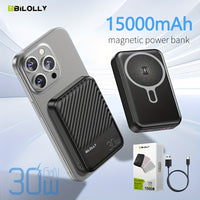 Black 30W fast charging 15000
