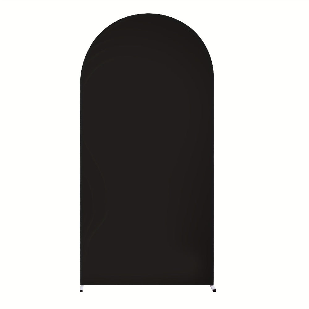 Wedding Arch Cover 6ft Polyester Fitted Round Top Backdrop Cover, Wrinkle-Free Machine Washable, for Wedding Ceremony Birthday Party Gender Reveal Banquet Decoration, 9 Colors Available
