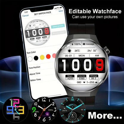 Hexagonal Bezel Smartwatch for Men HD TFT Display 150+ Sports Modes AI Voice Control 100+ Watch Faces Wireless Calling Weather Forecast Activity Tracker Compatible with Android iOS – Black Silver