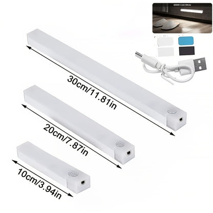 LED Motion Sensor Cabinet Lights USB Rechargeable 3 Modes – Wireless Night Light 6 9 12 Pack 3 Sizes for Bedroom Staircase Kitchen Office Piano Room Dance Studio Bedside Reading