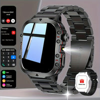 Black stainless steel + silicone watch