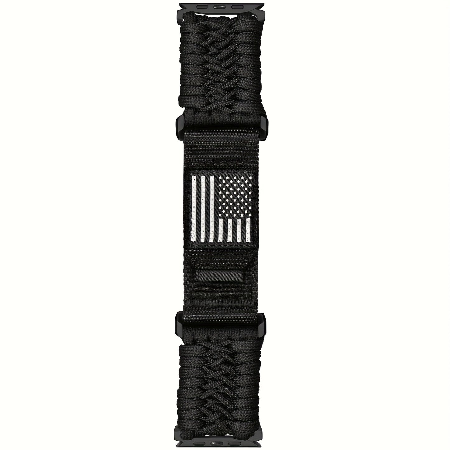 Rugged Nylon Sport Loop Apple Watch Band for Men – Woven Adjustable Strap Compatible with Apple Watch Ultra 3 2 1 Series 11 10 9 8 7 6 5 4 SE 49mm 46mm 45mm 44mm 42mm S M L XL Army Green Black Orange