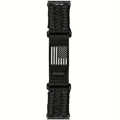 Rugged Nylon Sport Loop Apple Watch Band for Men – Woven Adjustable Strap Compatible with Apple Watch Ultra 3 2 1 Series 11 10 9 8 7 6 5 4 SE 49mm 46mm 45mm 44mm 42mm S M L XL Army Green Black Orange