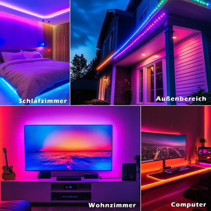 Smart LED Strip Lights for Bedroom 100FT RGB Color Changing – App & Remote Control Home Decor Light Strip for Room Party Thanksgiving Christmas Holiday Decoration & Gifts
