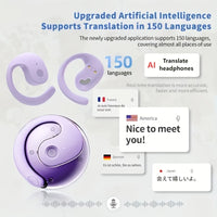 Purple translation headphones