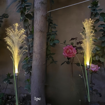 Solar Garden Stake Lights Golden Grass Design - Outdoor Decorative Solar Powered Ambient Landscape Lights Nickel Battery for Yard Patio Balcony Lawn Pathway Flower Bed Decoration 1 or 2 Pack