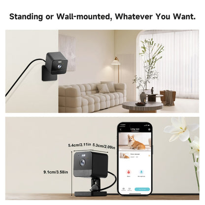 Indoor Security Camera 4-Pack Dual Band WiFi – Full Color Night Vision, Motion Detection Alerts, Two-Way Audio, Built-In Siren, Baby & Pet Monitor, 256GB SD & Cloud Storage for Home