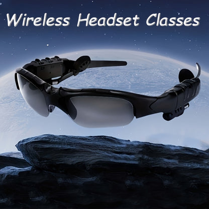 Audio Glasses 2-in-1 Wireless Headphone Sunglasses with Microphone, Fashion Smart Eyewear Bluetooth Earphones for Music Calls Outdoor Sports Travel Daily Use iPhone Android