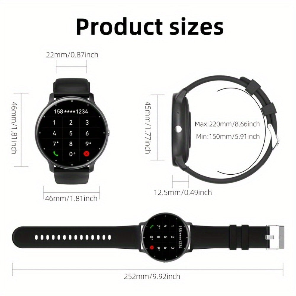 2-Pack Smartwatch with AI Voice Assistant Wireless Calling Sleep Tracker Calorie Step Counter Multi Sport Mode Message Notifications Fitness Health Watch for Men Women – Black Pink Gold Purple