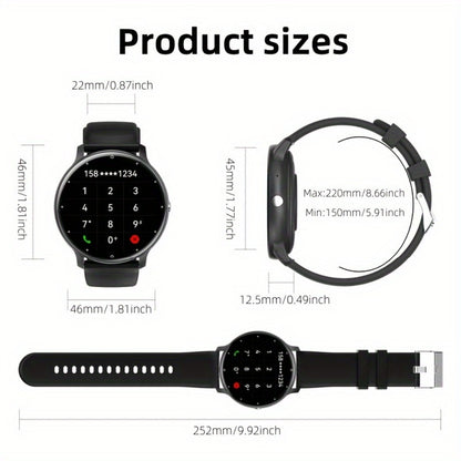 2-Pack Smartwatch with AI Voice Assistant Wireless Calling Sleep Tracker Calorie Step Counter Multi Sport Mode Message Notifications Fitness Health Watch for Men Women – Black Pink Gold Purple