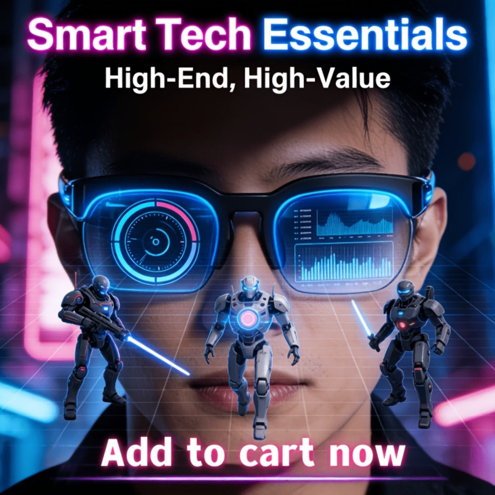 Language Translation Smart Glasses with Bluetooth Audio – AI Wireless Open-Ear Eyewear, Hands-Free Calling & Music Playback, Rechargeable Wearable Tech for Driving Travel Outdoor, Men & Women