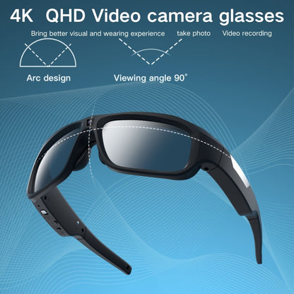 4K Camera Glasses UHD Sports Action Cam - 2-Hour Recording, Body Camera Wearable, Bike Running Cycling Recorder, Meeting Minutes, 3840x2160P 30fps, Optional 64GB, Models A31 A33 S36