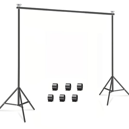 9x6.5ft Rectangular Backdrop Stand Adjustable Metal Background Stand for Wedding Ceremony Balloon Arch Photo Studio Birthday Anniversary Bridal Shower Party Decoration