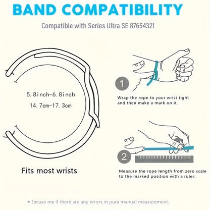 Elastic Beaded Watch Band for Apple Watch Series 1-11 SE Ultra 38mm 40mm 41mm 42mm 44mm 45mm 46mm 49mm Handcrafted No-Buckle Stretch Bracelet Replacement Strap Women Silver Rose Gold Golden