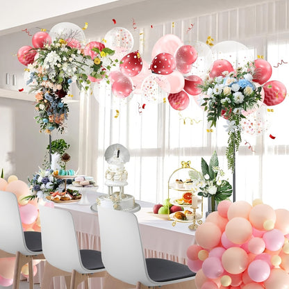Table Balloon Arch Stand with Clamps & Adjustable Rod – Metal Backdrop Frame Kit for Wedding, Birthday, Baby Shower, Halloween, Christmas & Party Decorations