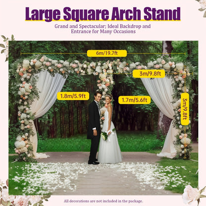 Pipe and Drape Backdrop Stand 10x20ft Heavy Duty Stainless Steel Portable Wedding Party Photography Background Support System with Base Kit for Stage Events Trade Show Display