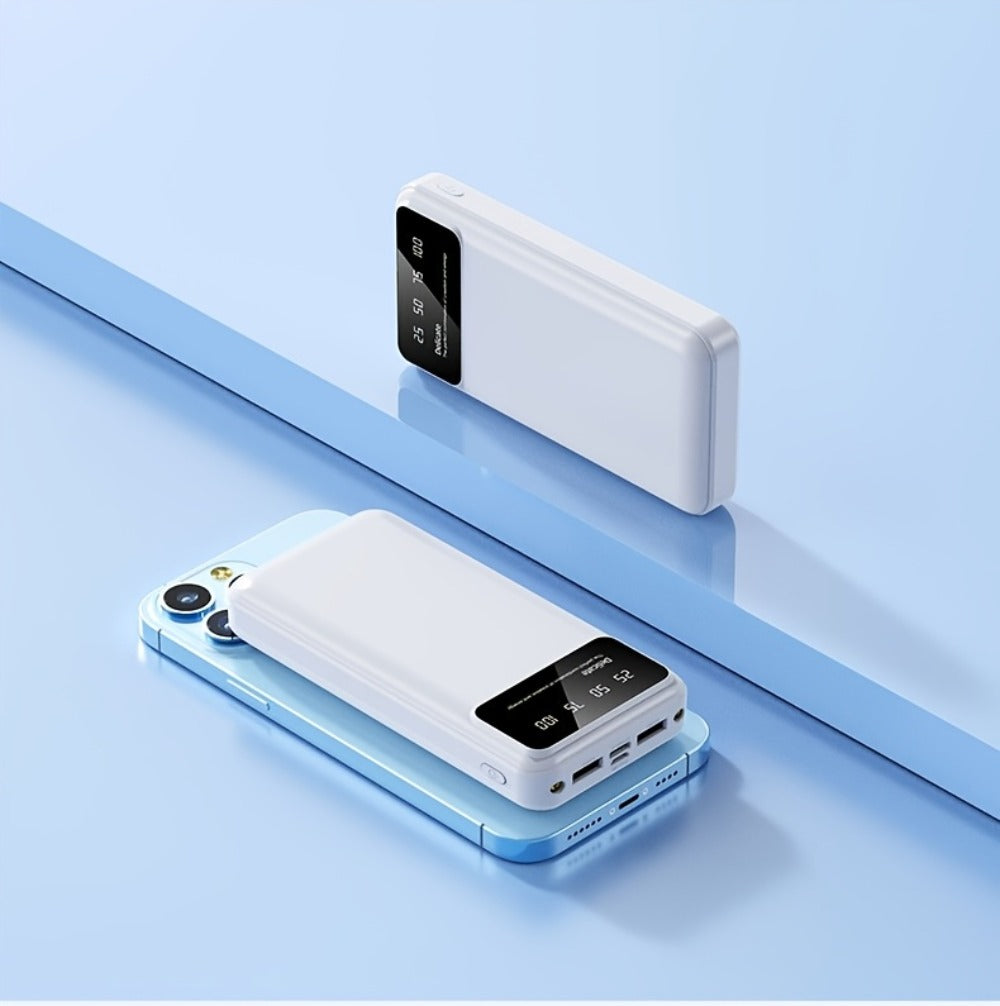 65000mAh Portable Power Bank with LED Display USB Charger for iPhone 17 16 15 14 13 12 11 XS Android Phones Tablets – High Capacity Emergency Backup Battery Pack for Travel Outdoor Camping