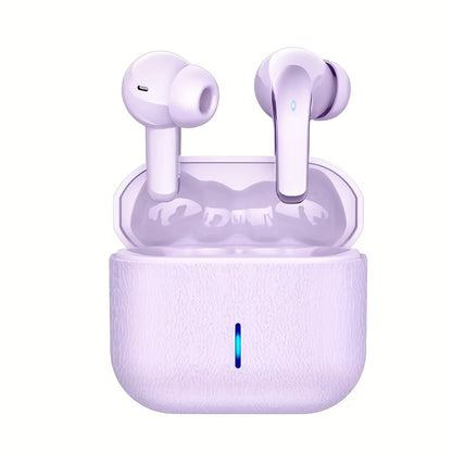 Bass Stereo Wireless Earphones Bluetooth 5.4, 40-Hour Playtime In-Ear Earbuds with Noise Cancelling Mic & LED Display, Touch Control Type-C Charging, Compatible with Laptop Tablet Phone, Sport Exercise