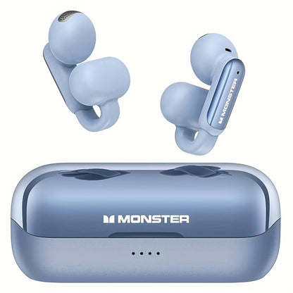 Open-Back Clip-On Wireless Earbuds Environmental Noise Cancellation Touch Control Wireless Charging Case Situational Awareness Natural Sound Bluetooth Headphones