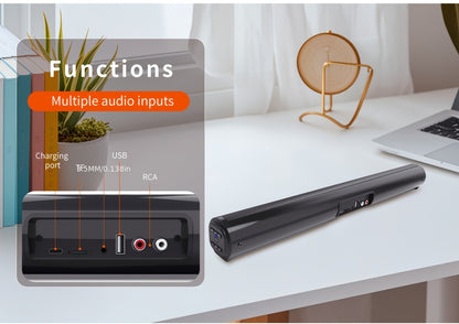 4D Echo Pearl Hi-Fi Soundbar with Subwoofer – Surround Sound Speaker System for TV, Computer & Laptop, Infrared Remote Control, Wired & Wireless, Portable Home Theater Soundbar