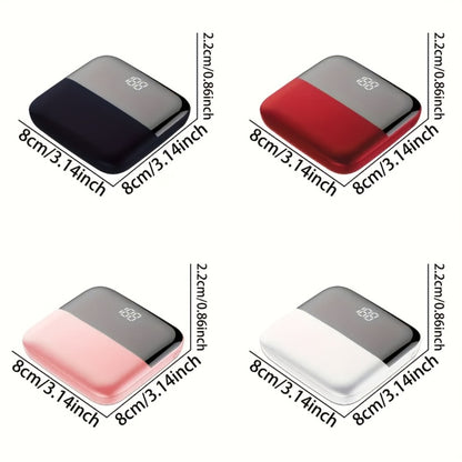 Mini Power Bank 10000mAh Pocket Portable Charger USB-C 5V 2A Slim Compact Battery Pack for iPhone Samsung Xiaomi Android – Lightweight Travel Everyday Carry Charger, Pink Black White Red