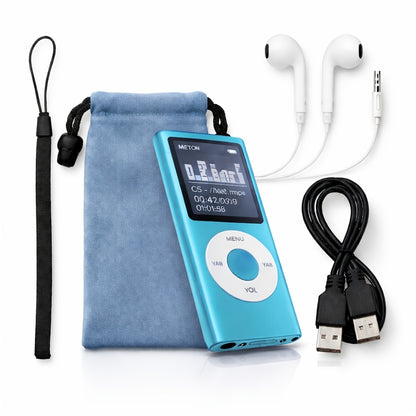 Portable MP3 Music Player with 1.8" LCD Display, Compact Digital Audio Player with FM Radio, Voice Recorder, Expandable Storage, Earphones Included, for Kids Adults Travel Gym Outdoor