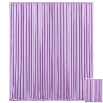 10x10Ft Polyester Photography Backdrop 2-Pack – Photo Booth Background Curtain for Party, Birthday, Wedding, Holiday, Stage & Exhibition Decoration, Wrinkle-Free, Machine Washable, Easy Pole Install