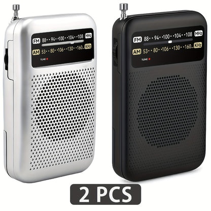 Qoosea Portable AM FM Radio with Long-Distance Reception, Handheld Transistor Radio with Crystal Clear Speaker, Battery Operated 2AA – Compact Emergency Radio for Outdoor, Camping, Travel, Home & Disaster Preparedness